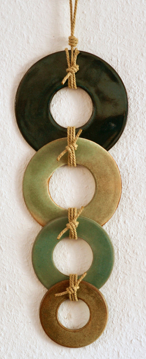 Betty Moerenhoudt - Suspension anneaux imbriqués (Ceramic)